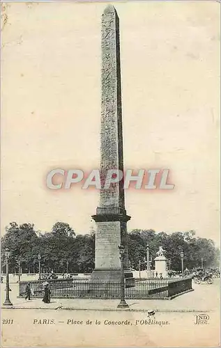 Cartes postales Paris Place de la Concorde L'Obelisque