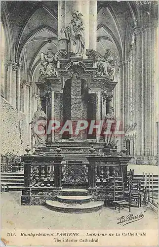 Ansichtskarte AK Bombardement d'Amiens Interieur de la Cathedrale