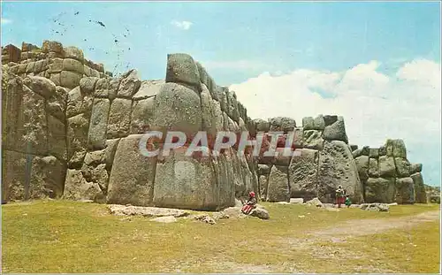 Moderne Karte Sacsayhuaman Cuzco Peru Famosa Fortaleza Inca
