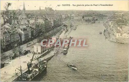 Cartes postales Nantes Vue Generale Prise du Pont a Transbordeur Bateau