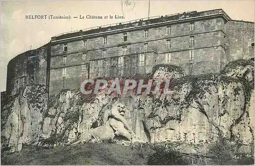 Ansichtskarte AK Belfort (Territoire) Le Chateau et le Lion