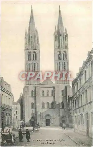 Cartes postales Caen Facade de l'Eglise Saint Etienne