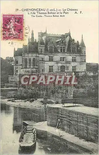 Ansichtskarte AK Chenonceau (I et L) Le Chateau L'Aigle Thomas Bohier et le Port