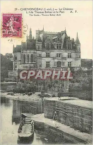 Cartes postales Chenonceau (I et L) Le Chateau L'Aigle Thomas Bohier et le Port