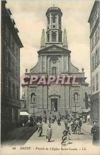 Cartes postales Brest Facade de l'Eglise Saint Louis