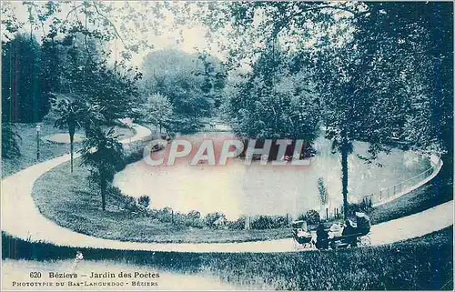 Cartes postales Beziers Jardin des Poetes
