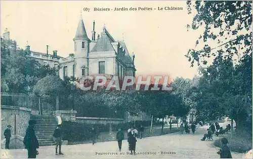Cartes postales Beziers Jardin des Poetes Le Chateau