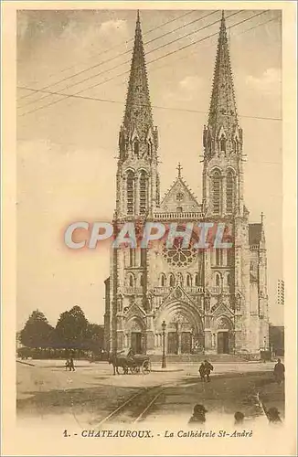 Ansichtskarte AK Chateauroux La Cathedrale St Andre