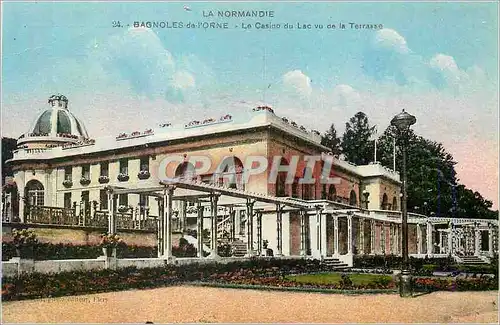 Cartes postales La Normandie Bagnoles de l'Orne Le Casino du Lac vu Lac vu de la Terrasse
