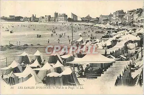 Cartes postales Les Sables d'Olonne Vue de la Plage