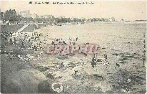 Ansichtskarte AK St Nazaire La Plage et le Boulevard de l'Ocean