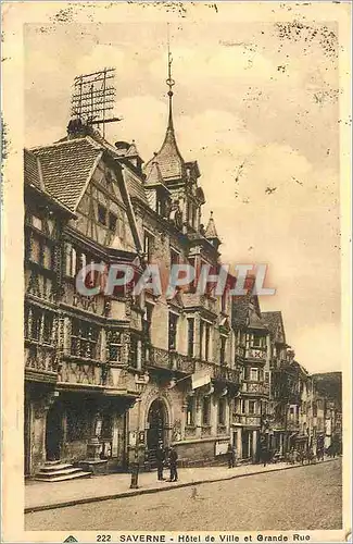 Cartes postales Saverne Hotel de Ville et Grande Rue