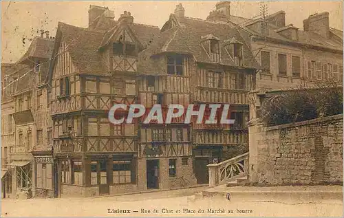 Cartes postales Lisieux Rue du Chat et Place du Marche au Beurre
