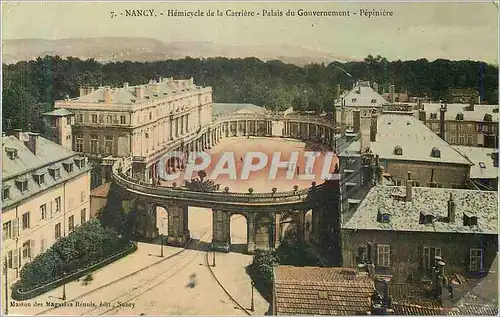 Ansichtskarte AK Nancy Hemicycle de la Carriere Palais du Gouvernement Pepiniere