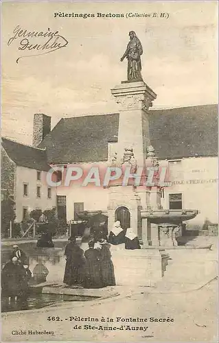 Cartes postales Ste Anne d'Auray Pelerins a la Fontaine Sacree Pelerinages Bretons