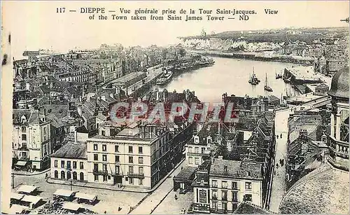 Ansichtskarte AK Dieppe Vue Generale Prise du Tour Saint Jacques