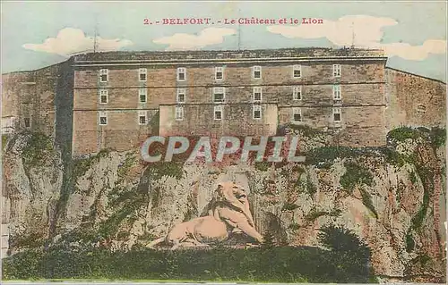 Cartes postales Belfort Le Chateau et le Lion