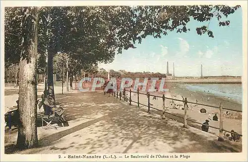 Ansichtskarte AK Saint Nazaire (I L) Le Boulevard de l'Ocean et la Plage