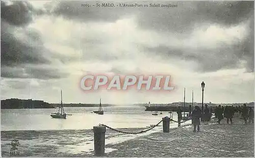 Cartes postales St Malo L'Avant Port au Soleil Couchant