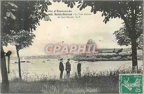 Cartes postales Saint Servan Cote d'Emeraude La Tour Solidor Au Loin Dinard