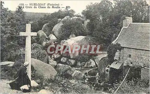 Ansichtskarte AK Huelgoat (Finistere) La Croix du Chaos du Moulin