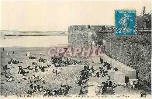 Cartes postales Saint Malo La Terrasse du Chateau et la Plage