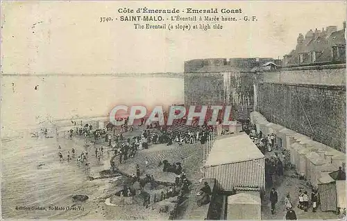 Cartes postales Saint Malo Cote d'Emeraude L'Eventail a Maree Haute