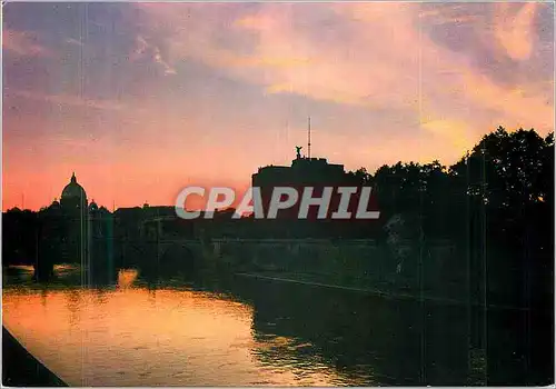 Cartes postales moderne Roma Coucher du Soleil a Chateau S Ange