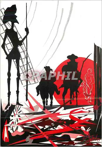 Cartes postales moderne Don Quichotte Dessin de Christian Chabert