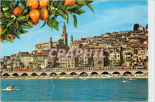 Cartes postales Menton (A M) Les Sites Merveilleux de la Cote d'Azur Vue Pittoresque sur le Vieux Menton