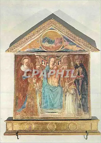 Ansichtskarte AK Pienza (Si) Metteo di Giovanni (XV Siecle) Notre Dame avec Saints