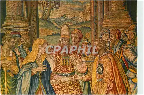 Cartes postales Bergamo S Maria Maggiore Le Mariage de la Vierge par A Allori (Tapisserie Florentine du XVIe Sie