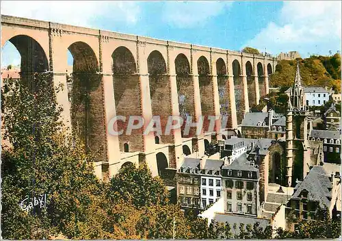 Ansichtskarte AK Morlaix (Finistere) Eglise Sainte Malaine et le Viaduc