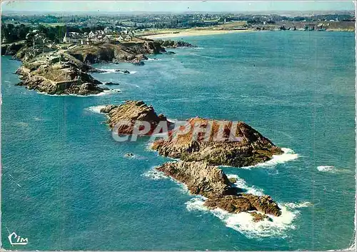 Cartes postales moderne St Lunaire (I et V) Vue Aerienne La Pointe du Decolle Vers la Plage de Longhamp