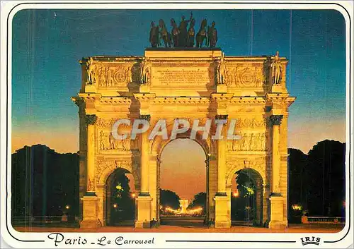 Cartes postales moderne Paris Le Carrousel et l'Arc de Triomphe de l'Etoile