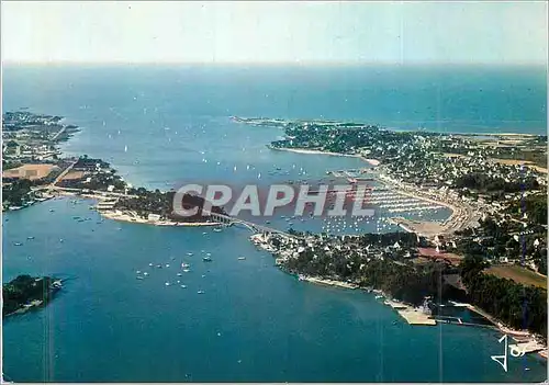 Moderne Karte La Trinite sur Mer La Bretagne en Couleurs Vue d'Ensemble sur le Port et la Pointe de Kerbihan