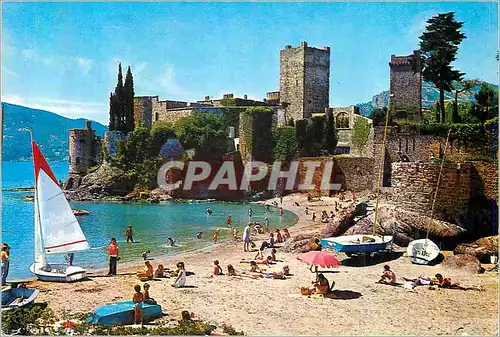 Moderne Karte La Napoule Cote d'Azur La Plage et le Chateau