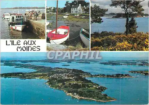 Cartes postales moderne Ile aux Moines (Morbihan) La Bretagne en Couleurs Le Debarcadere L'Arriere port La Pointe du Tre