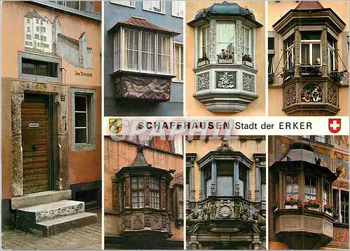 Moderne Karte Schaffhausen Stadt der Erker