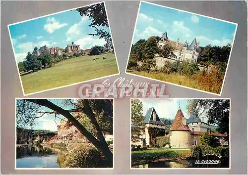 Moderne Karte les Chateaux en Dordogne Biron Puyguilhem Beynac Gajeac Lieu Dieu