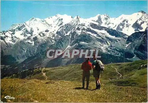 Cartes postales moderne les Alpes Francaises en Couleurs Naturelles Contemplation des Hauts Sommets