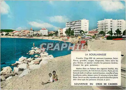 Moderne Karte la Bouillabaisse Souvenir du Cros de Cagnes