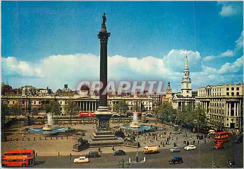 Moderne Karte Trafalgar Square and Nelson's Column