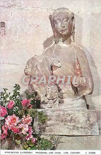 Cartes postales moderne Winchester Cathedral Madonna and Child 14th Century