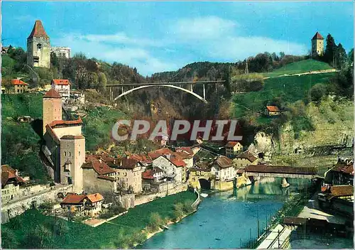 Cartes postales moderne Fribourg la Porte de Berne