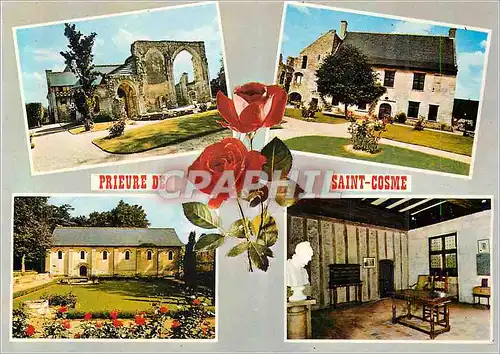 Moderne Karte la Riche pres Tours (Indre et Loire) Prieure de Saint Cosme