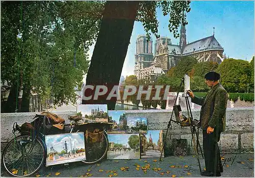 Cartes postales moderne Paris et ses Merveilles Peintre de la Rive Gauche Velo Cycle