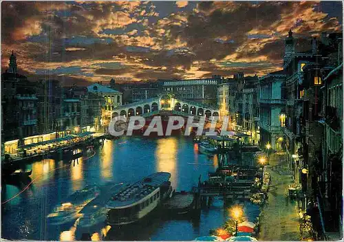 Moderne Karte Venezia Canal Grand et Pont de Rialto