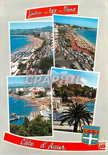 Cartes postales moderne Juan les Pins la Cote d'Azur l'Avenue Guillaumont et la Plage