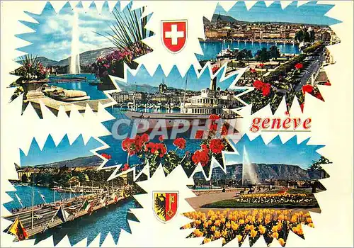 Cartes postales moderne Geneve Bateau